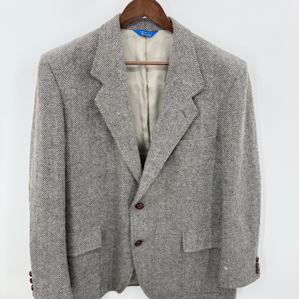 Pendleton Gray Herringbone Blazer - image 5